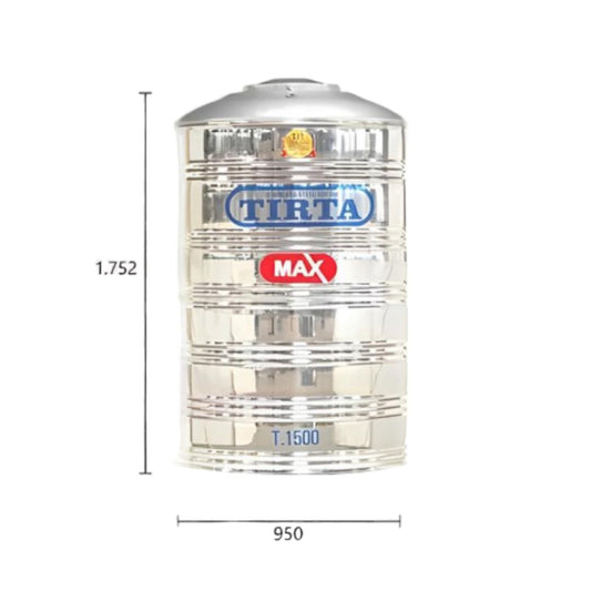 1535 L / TIRTA T 1500 TK Water Torrent Tangki Air Stainless Penyangga + Acc Set