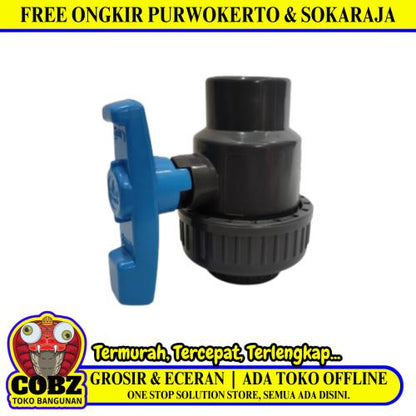 3/4 IN / PENGUIN Stop Kran Watermur Drat Dalam Plastik PVC