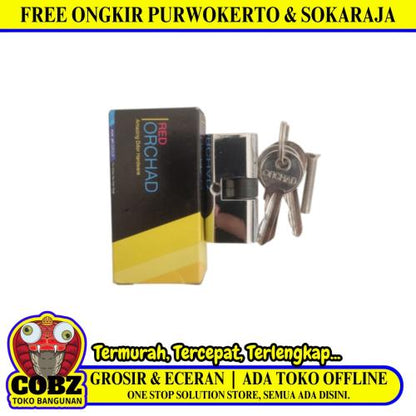 ORCHAD Silinder Anak Kunci Alumunium + 3 Kunci Per Pcs