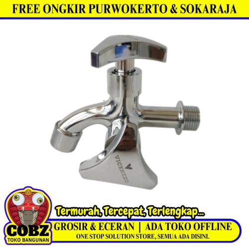 1/2 IN / VINCENZO Kran Air Cabang Double Shower Mesin Cuci Stainless