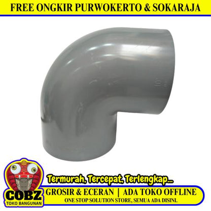 10 IN / RUCIKA D-DL Elbow Knee Keni L Sambungan Fitting Pipa PVC