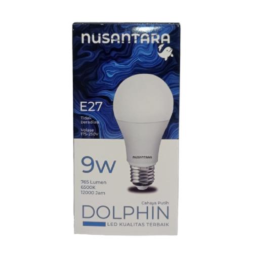 9 WATT / NUSANTARA DOLPHIN LED Lampu Bohlam Bulb Putih