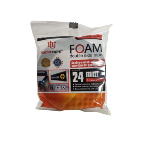 24 MM / NACHI Isolasi Bolak Balik Busa Double Foam Tape Hitam
