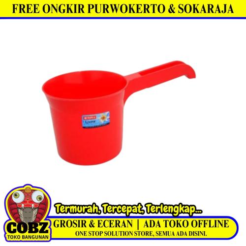 LIVINA Gayung Mandi PVC Merah