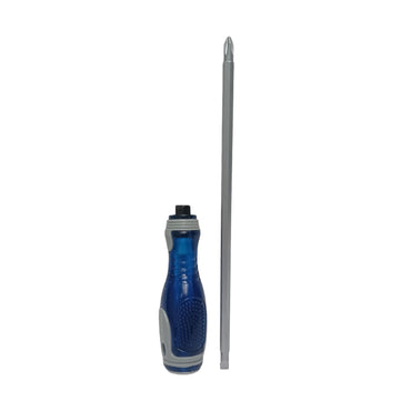 5 IN / CHROME Obeng Screwdriver Two Way Bolak Balik Plus Minus 2 in 1 Gagang Fiber