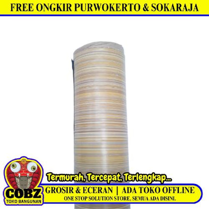 120 CM / TM Karpet Perlak Lantai Meja Vinyl PVC Brown Meter
