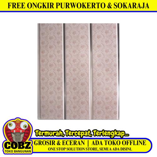 8 MM x 25 CM x 3 M / SHUNDA PLAFON PL.25.08 Plafon Gypsum GRC U PVC Hotstamping Lembar