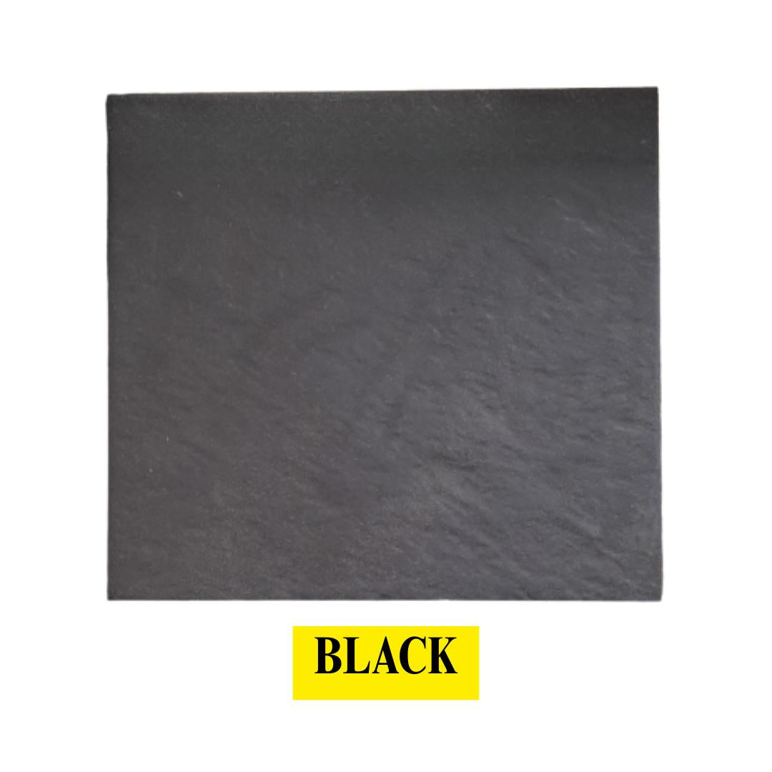 40 CM x 40 CM / IMPRESSO ROCKY Keramik Lantai Teras Garasi Matte Black Dus