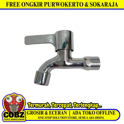 1/2 IN / COBZ CBABC03 Kran Air Tembok Taman Kamar Mandi Stainless
