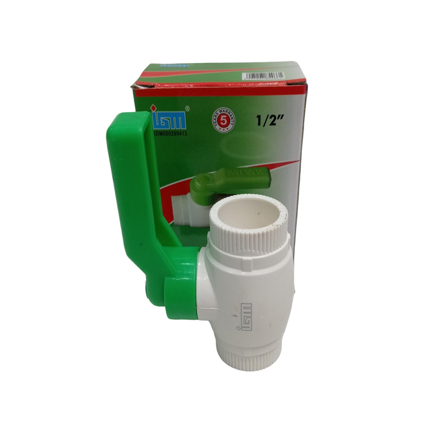 1/2 IN / IGM Stop Kran Polos Ball Valve Engkol Plastik PVC