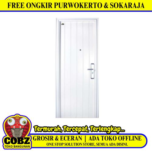 5 CM x 90 CM x 220 CM / FORTRESS PRIME 90.02 SINGLE DOOR Pintu Baja White Set