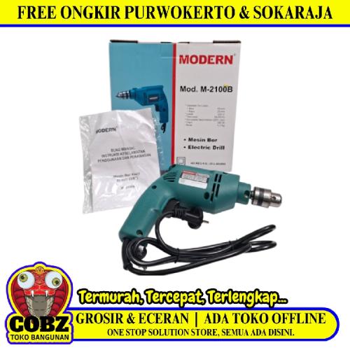 MODERN M-2100B Mesin Bor Tangan Drill 1 Way Kabel Set