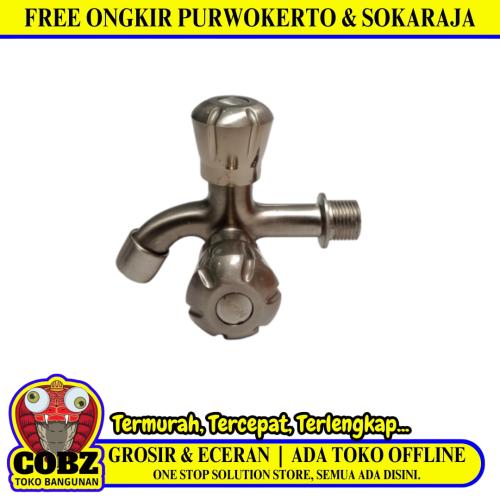 1/2 IN / MDN 8803 Kran Air Cabang Double Shower Mesin Cuci Stainless