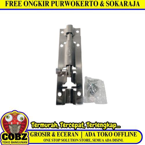 4 IN / ARS Grendel Kunci Slot Pintu Jendela Stainless