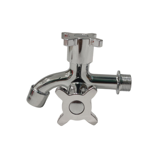 1/2 IN / FICO 01 Kran Air Cabang Double Shower Mesin Cuci Stainless