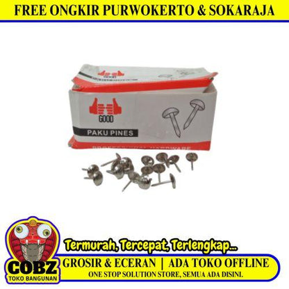 GOOD Paku Pines Pins Klip Payung Kecil Tekan Polos Putih Dus