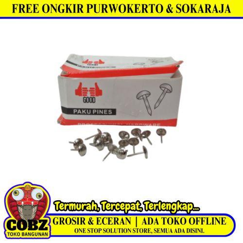 GOOD Paku Pines Pins Klip Payung Kecil Tekan Polos Putih Dus