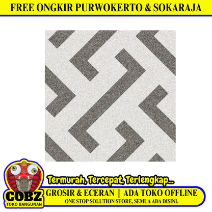 50 CM x 50 CM / UNO BRASILIA Keramik Lantai Teras Garasi Matte Grey Dus