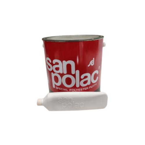 4 KG / SANPOLAC Dempul Tambal Lubang Plastik Kayu Besi Mobil Kaleng
