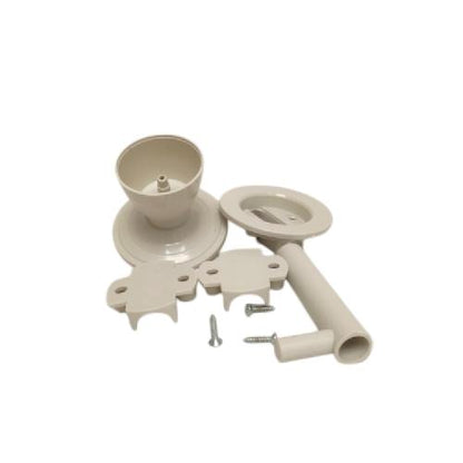 D 5 CM / GNP Kunci Handle Pintu Bulat Kamar Mandi PVC Putih Set