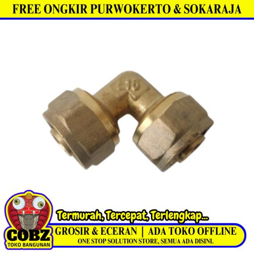 L 16 / TM Knee Keni L Elbow Fitting Selang Pex Air Panas Kuningan