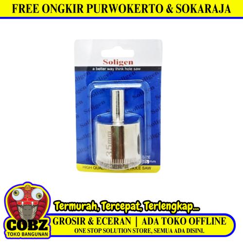 35 MM / SOLIGEN Mata Coring Diamond Core Pelubang Keramik Granit Kaca