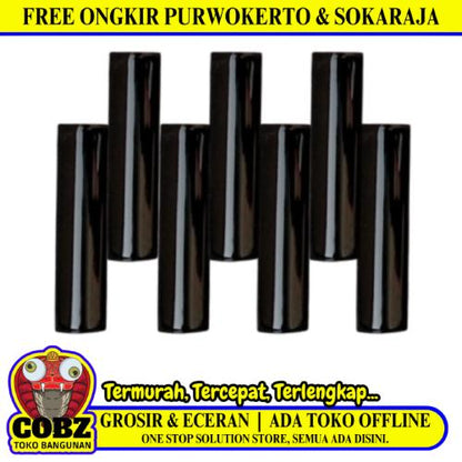 10 CM / TM Kuku Macan Bon Bon Lis Keramik Polos Black Lembar