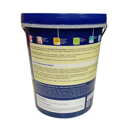 25 KG / DULUX CATYLAC INTERIOR Cat Tembok Beton Plafon Wall Paint Pail