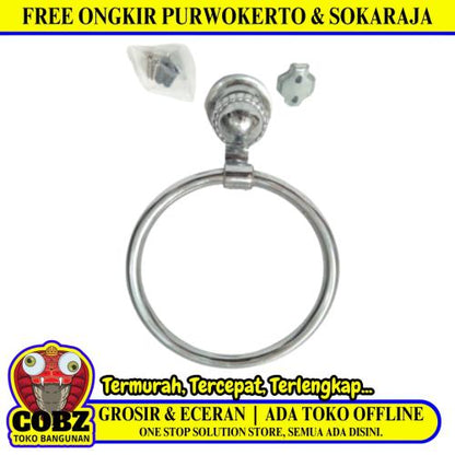 NM Tempat Handuk Pakaian Tempel Dinding Kecil Stainless Set