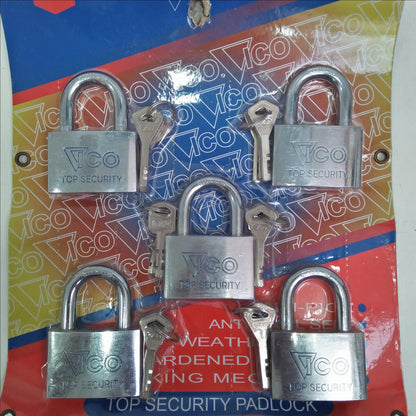 60 MM / VICO Gembok Master Leher Pendek Anti Maling 5 Pcs Set