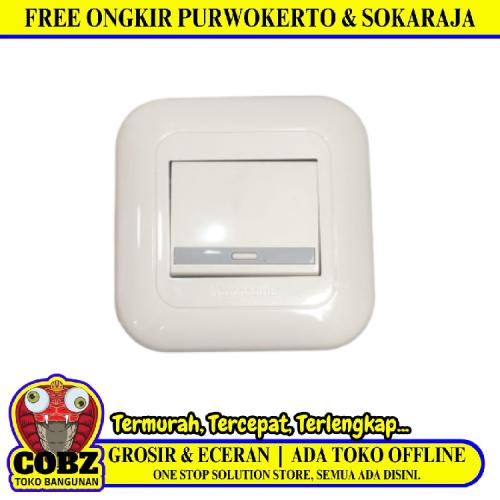PANASONIC 01 Saklar Tunggal Single Engkel 1 Gang Tanam IB Inbow Putih