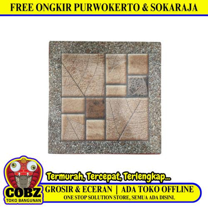 40 CM X 40 CM / ACCURA PLATINUM Keramik Lantai Teras Garasi Matte Brown Dus