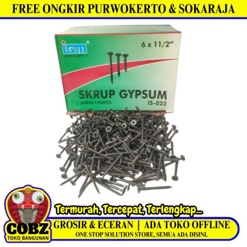 #6 X 1 1/2 IN / IGM Sekrup Gypsum Screw Plafon Board GRC Hitam Dus