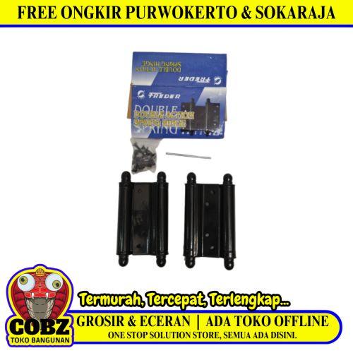4 IN / FREDER Engsel Cowboy Koboi Bolak Balik Pintu Kabinet Hitam Set