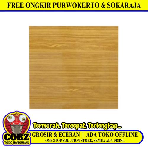 40 CM x 40 CM / MINGCHIA WOOD Keramik Lantai Rumah Glossy Brown Dus