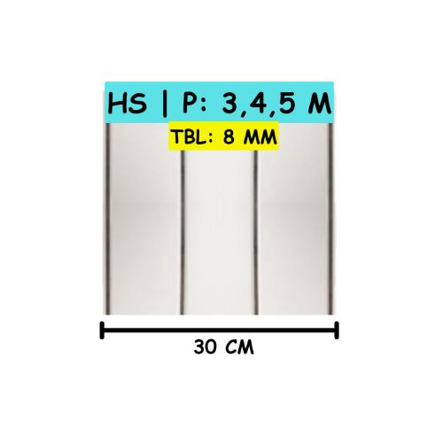 8 MM x 30 CM x 4 M / SHUNDA PLAFON K-902 Plafon Gypsum GRC U PVC Hotstamping Lembar
