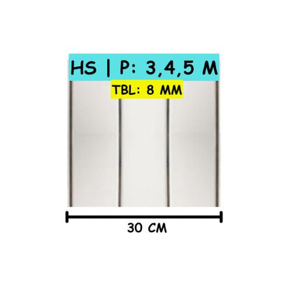 8 MM x 30 CM x 4 M / SHUNDA PLAFON K-902 Plafon Gypsum GRC U PVC Hotstamping Lembar