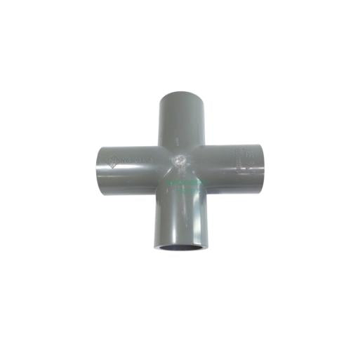 3/4 IN / TM Tee 4 Way Straight Fitting Pipa Hidroponik Abu PVC