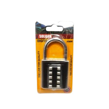 40 MM /SOLIGEN Gembok Nomer Pin Angka Tas Kunci Koper Travel Lock