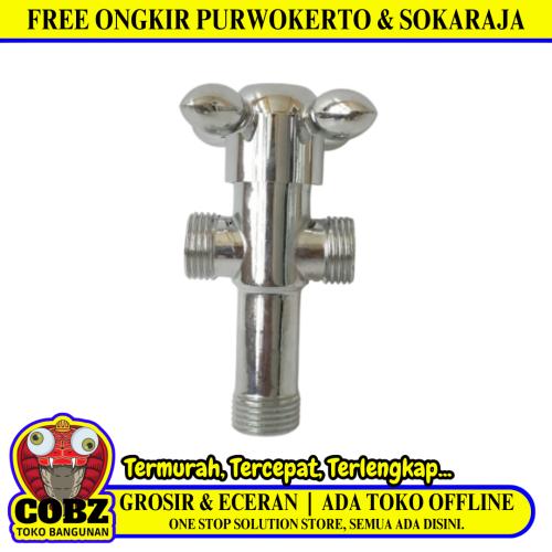 1/2 INCH / SUPRA 3113 Stop Kran Air Cabang Tee Shower Kloset Stainless