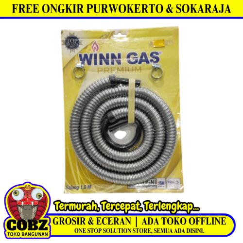 180 CM / WINN GAS Selang Regulator Gas LPG Kompor Dapur Standar Saja