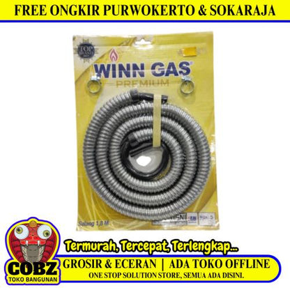 180 CM / WINN GAS Selang Regulator Gas LPG Kompor Dapur Standar Saja