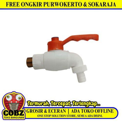 1/2 IN / NEW SOLIGEN Kran Air Tembok Taman Kamar Mandi Plastik PVC