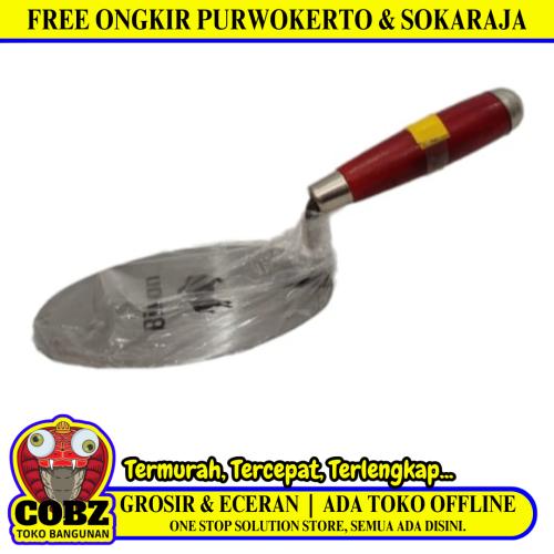 6 IN / BISON S1 Cetok Sendok Semen Acian Trowel Bulat Gagang Kayu