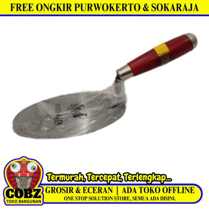 6 IN / BISON S1 Cetok Sendok Semen Acian Trowel Bulat Gagang Kayu