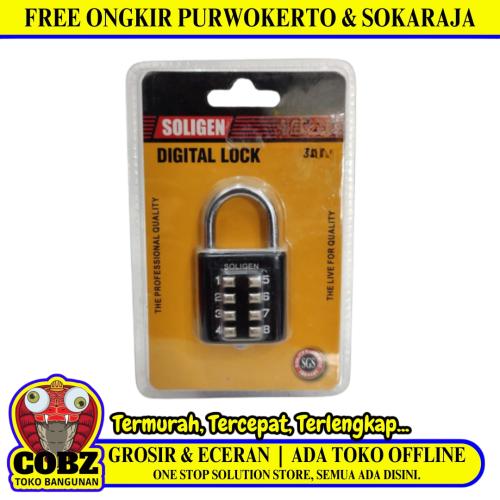 36 MM / SLG Gembok Nomer Pin Angka Tas Kunci Koper Travel Lock
