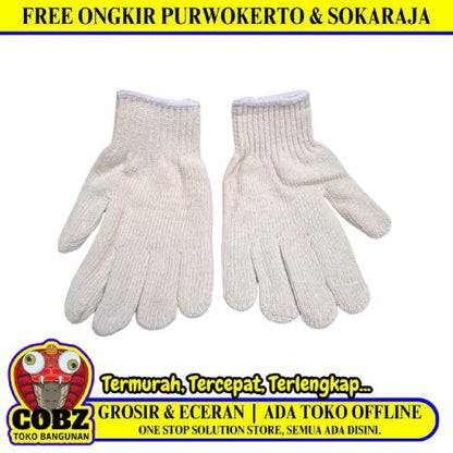 P.G.G Sarung Tangan Benang Rajut Kain Tukang Kerja Proyek Sepasang