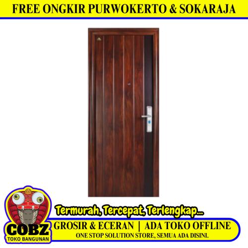 5 CM x 90 CM x 220 CM / FORTRESS PRIME 90.02 SINGLE DOOR Pintu Baja Coklat Set