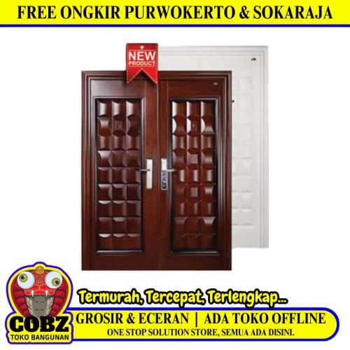 5 CM x 150 CM x 210 CM / FORTRESS FORT 150.16 DOUBLE Pintu Kamar Mandi Baja White Set