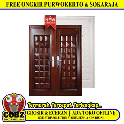 5 CM x 150 CM x 210 CM / FORTRESS FORT 150.16 DOUBLE Pintu Kamar Mandi Baja White Set